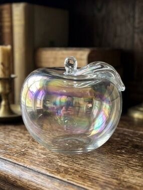Vintage Giftcraft Hand Blown Iridescent Glass Apple Decor
Versatile!